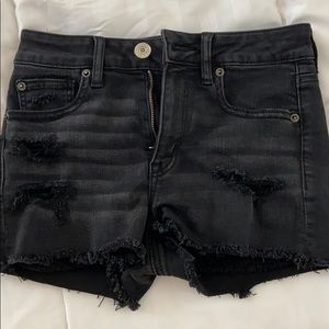 2 pairs of American eagle jeans black and light